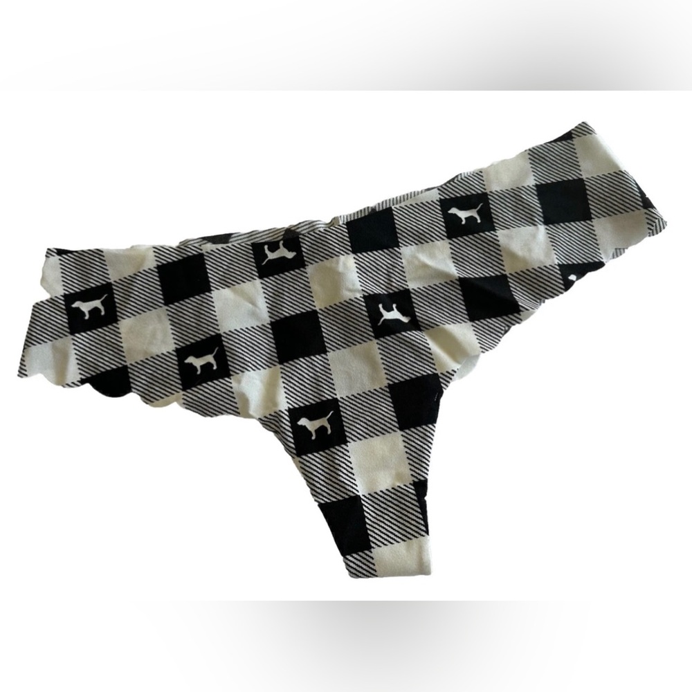 PINK Victoria’s Secret Black & White Thong Panty